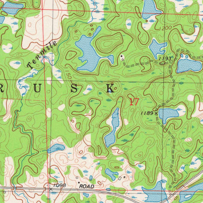 United States Geological Survey Moose Ear Lake, WI (1978, 24000-Scale) digital map