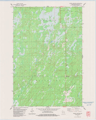 United States Geological Survey Moose Junction, WI (1983, 24000-Scale) digital map