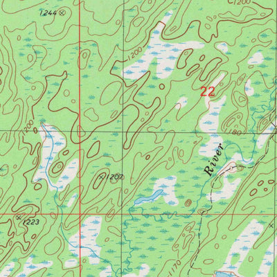 United States Geological Survey Moose Junction, WI (1983, 24000-Scale) digital map
