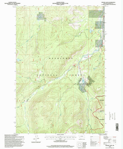 United States Geological Survey Moose Lake, MT (1996, 24000-Scale) digital map