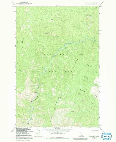 United States Geological Survey Moose Mountain, ID (1965, 24000-Scale) digital map