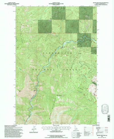 United States Geological Survey Moose Mountain, ID (1994, 24000-Scale) digital map