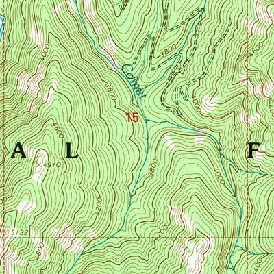 United States Geological Survey Moose Mountain, ID (1994, 24000-Scale) digital map