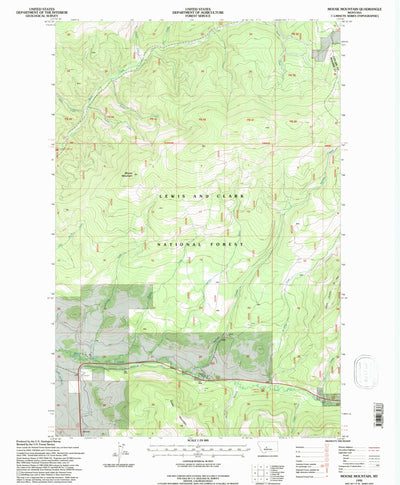 United States Geological Survey Moose Mountain, MT (1995, 24000-Scale) digital map