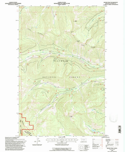 United States Geological Survey Moose Peak, MT (1994, 24000-Scale) digital map