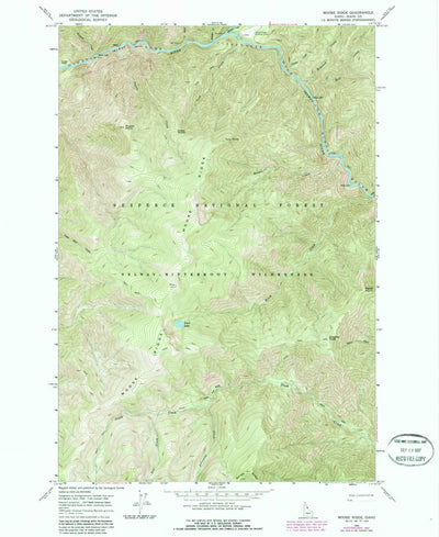 United States Geological Survey Moose Ridge, ID (1966, 24000-Scale) digital map