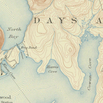 United States Geological Survey Moosehead Lake, ME (1922, 62500-Scale) digital map
