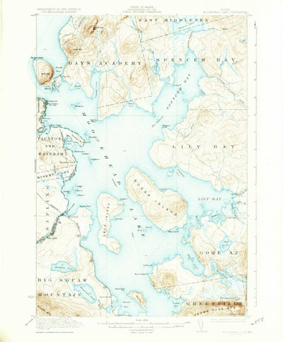 United States Geological Survey Moosehead Lake, ME (1930, 62500-Scale) digital map