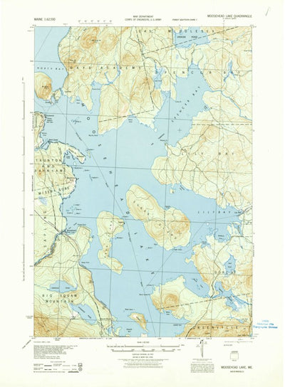United States Geological Survey Moosehead Lake, ME (1944, 62500-Scale) digital map
