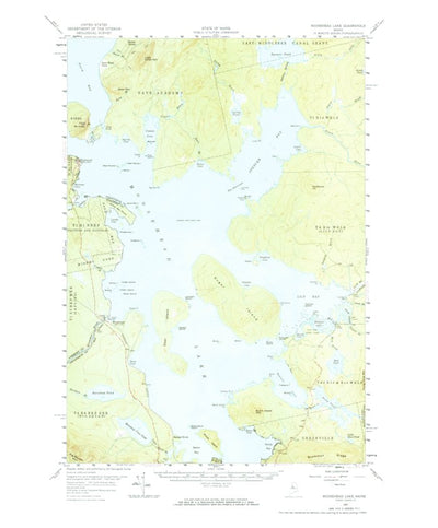 United States Geological Survey Moosehead Lake, ME (1957, 62500-Scale) digital map