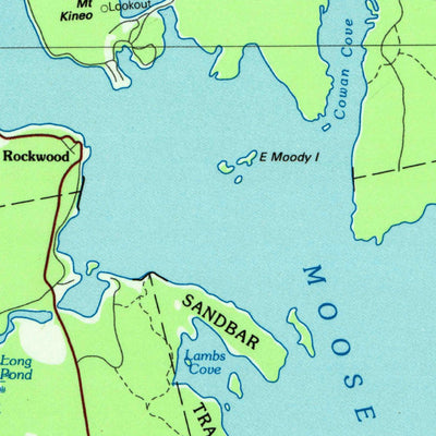 United States Geological Survey Moosehead Lake, ME (1985, 100000-Scale) digital map