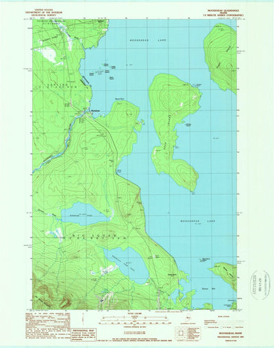 United States Geological Survey Moosehead, ME (1989, 24000-Scale) digital map