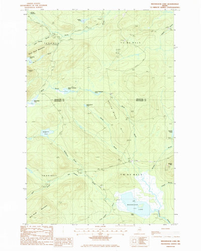 United States Geological Survey Mooseleuk Lake, ME (1985, 24000-Scale) digital map
