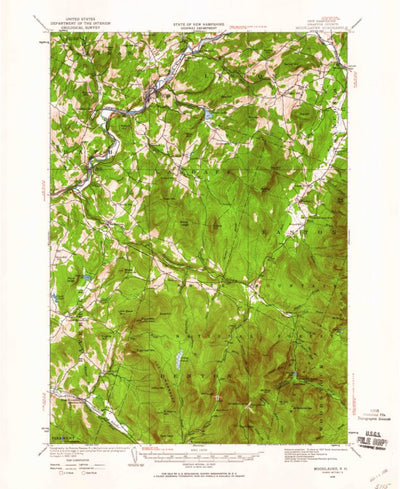 United States Geological Survey Moosilauke, NH (1929, 62500-Scale) digital map