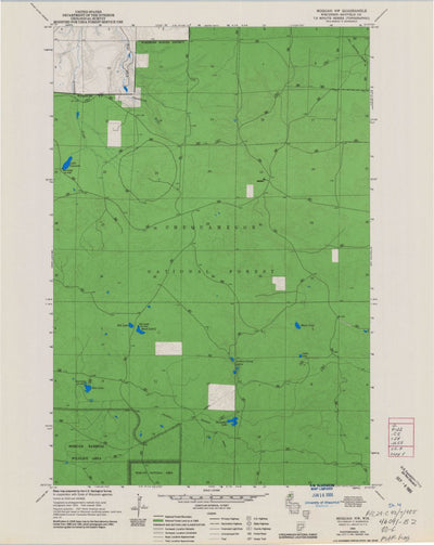 United States Geological Survey Moquah NW, WI (1964, 24000-Scale) digital map