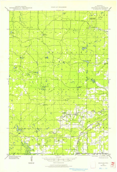 United States Geological Survey Moquah, WI (1944, 48000-Scale) digital map