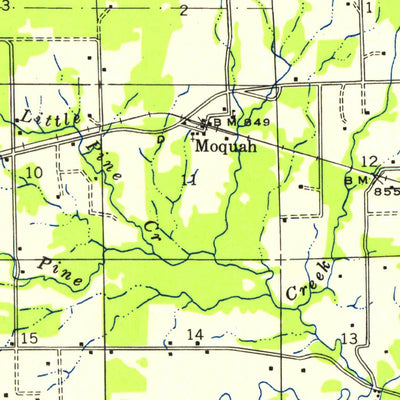 United States Geological Survey Moquah, WI (1944, 48000-Scale) digital map