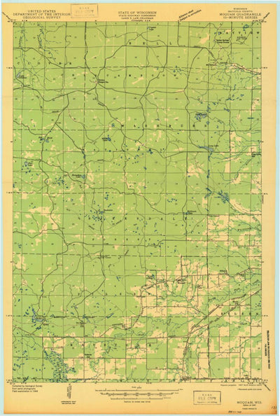 United States Geological Survey Moquah, WI (1947, 48000-Scale) digital map