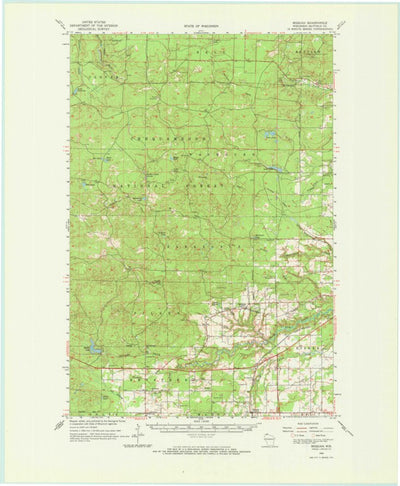 United States Geological Survey Moquah, WI (1964, 62500-Scale) digital map