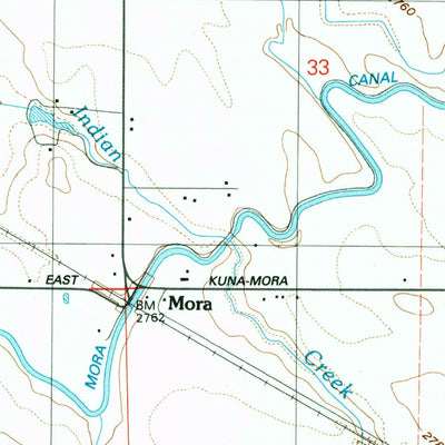 United States Geological Survey Mora, ID (1992, 24000-Scale) digital map