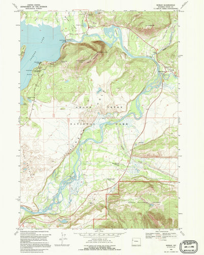 United States Geological Survey Moran, WY (1968, 24000-Scale) digital map