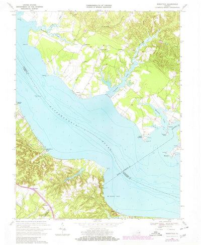 United States Geological Survey Morattico, VA (1968, 24000-Scale) digital map