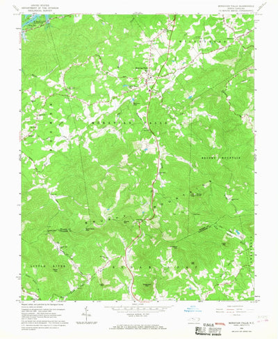 United States Geological Survey Moravian Falls, NC (1966, 24000-Scale) digital map
