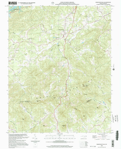 United States Geological Survey Moravian Falls, NC (2000, 24000-Scale) digital map