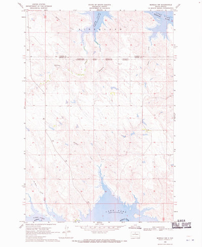 United States Geological Survey Moreau NW, SD (1968, 24000-Scale) digital map