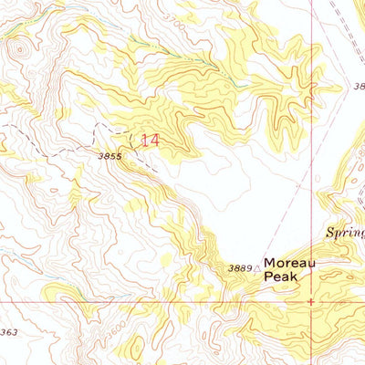 United States Geological Survey Moreau Peak, SD (1978, 24000-Scale) digital map