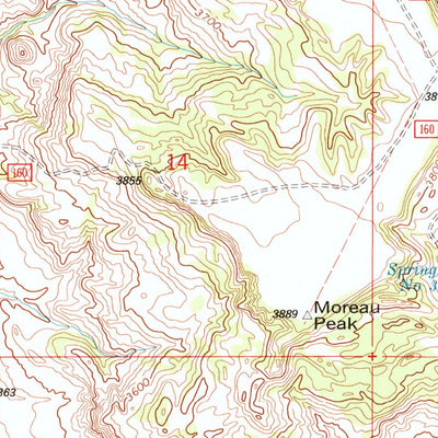 United States Geological Survey Moreau Peak, SD (1993, 24000-Scale) digital map