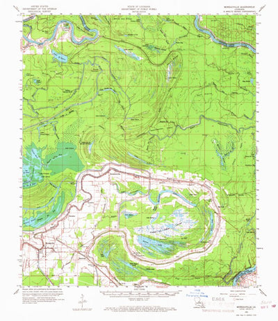 United States Geological Survey Moreauville, LA (1962, 62500-Scale) digital map