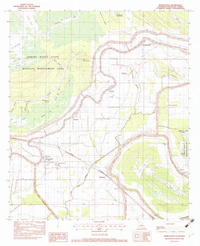 United States Geological Survey Moreauville, LA (1982, 24000-Scale) digital map