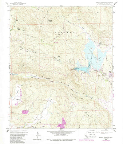 United States Geological Survey Morena Reservoir, CA (1960, 24000-Scale) digital map