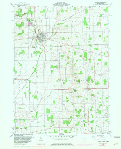 United States Geological Survey Morenci, MI-OH (1960, 24000-Scale) digital map