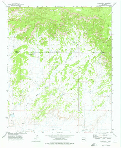United States Geological Survey Moreno Hill, NM (1972, 24000-Scale) digital map
