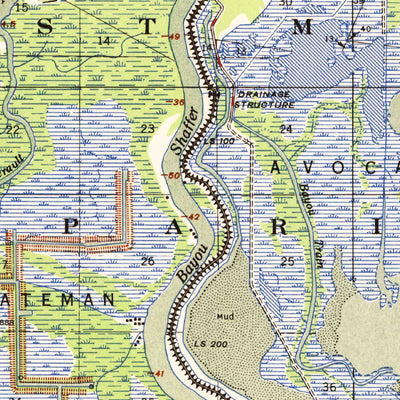 United States Geological Survey Morgan City, LA (1954, 62500-Scale) digital map