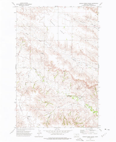 United States Geological Survey Morgan Creek School, MT (1972, 24000-Scale) digital map
