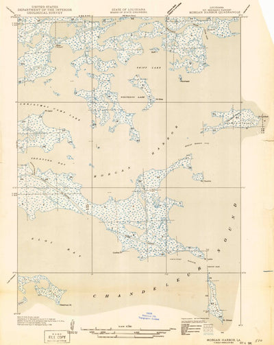 United States Geological Survey Morgan Harbor, LA (1935, 31680-Scale) digital map