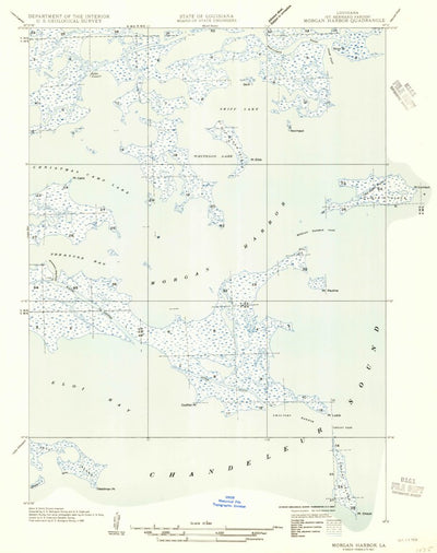 United States Geological Survey Morgan Harbor, LA (1954, 31680-Scale) digital map