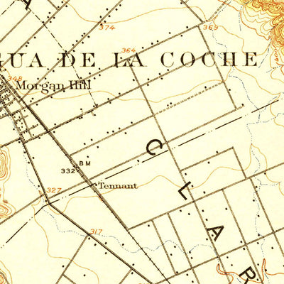 United States Geological Survey Morgan Hill, CA (1917, 62500-Scale) digital map