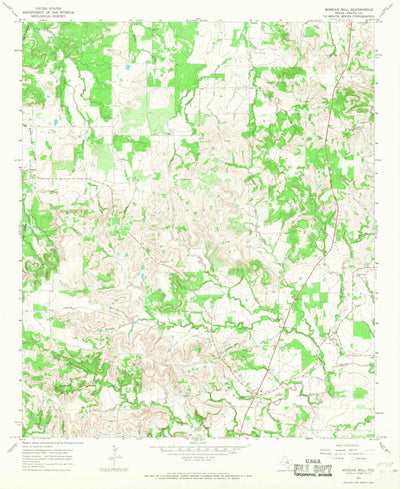 United States Geological Survey Morgan Mill, TX (1965, 24000-Scale) digital map