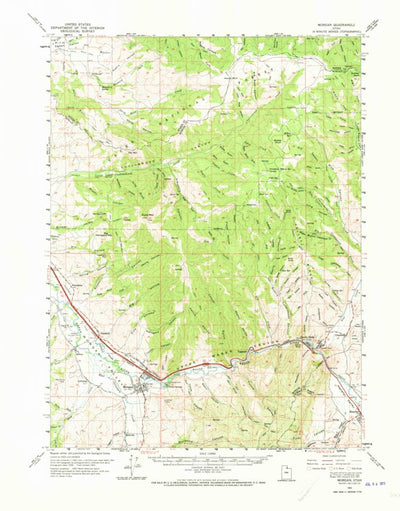United States Geological Survey Morgan, UT (1961, 62500-Scale) digital map