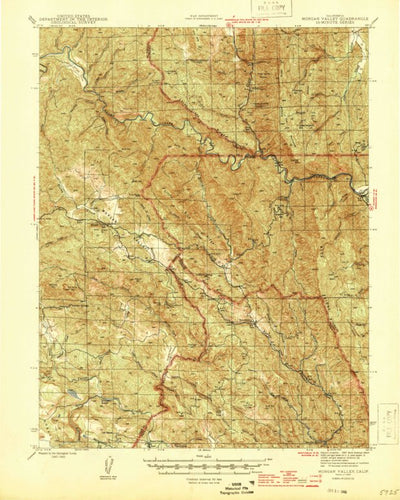 United States Geological Survey Morgan Valley, CA (1944, 62500-Scale) digital map