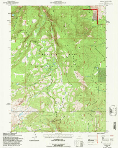 United States Geological Survey Morgan, WY (1992, 24000-Scale) digital map