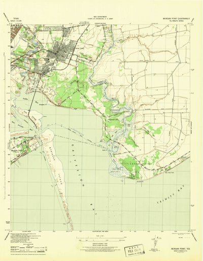 United States Geological Survey Morgans Point, TX (1943, 31680-Scale) digital map