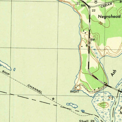 United States Geological Survey Morgans Point, TX (1943, 31680-Scale) digital map