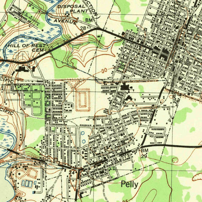 United States Geological Survey Morgans Point, TX (1943, 31680-Scale) digital map