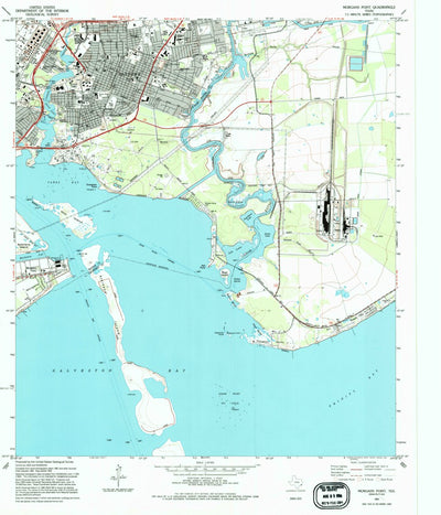 United States Geological Survey Morgans Point, TX (1993, 24000-Scale) digital map