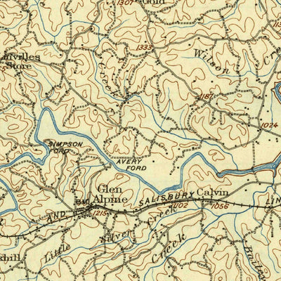 United States Geological Survey Morganton, NC (1905, 125000-Scale) digital map